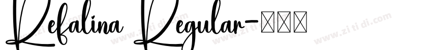 Refalina Regular字体转换